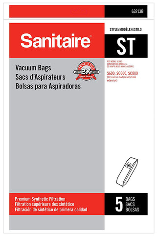 Sanitaire Style ST Upright Vacuum Bags 5pk, Allergen Filtration