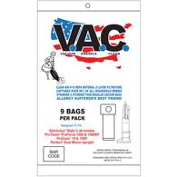 VAC17 H-10 HEPA Vacuum Bags, 9pk, for Electrolux Style U, ProTeam 1500