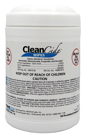 CleanCide Germicidal Wipes, 160 Wipes
