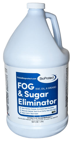 Global BioProtect FOG (Fat, Oil, & Grease) & Sugar Eliminator, 1 Gallon