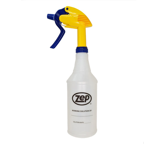 Zep Model 6400 Spray Bottle, 32oz, with Spray Head Pro. 1 Blue/Yellow